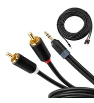 SWR2110/93 25 Metre 3.5mm Stereo 2 RCA AUX Ses Kablosu Hi-Fi