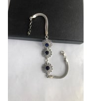 GÜMÜŞ TELKARİ KÖK SAFİR TAŞLI BİLEKLİK