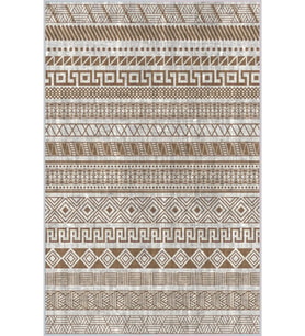 Eliana Home Baskılı, Yıkanabilir Kaymaz Taban Salon Halısı LNA1364-HT930 100x150 cm (Kahverengi)