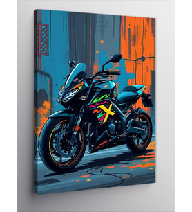 Kanvas Tablo Hızlı Spor Motosikleti