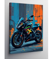 Kanvas Tablo Hızlı Spor Motosikleti