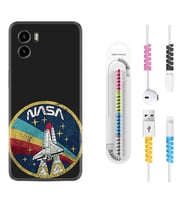 Vivo Y15S Y32 Y33S Y51 Y53S Kılıf Kablo Koruma Spiral Silikon Nasa 1326