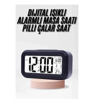 Mey İthalat® Dijital Işıklı Alarmlı Çalışma Masası Ekran Pilli Çalar Saat