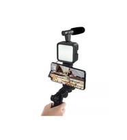 Yüksek Kaliteli Profesyonel Vlog Seti, Tripod, Mikrofon, Işık, Telefon Tutucu