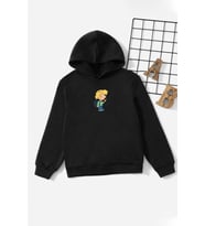 Çocuk Cedric Baskılı Sweatshirt (Siyah)