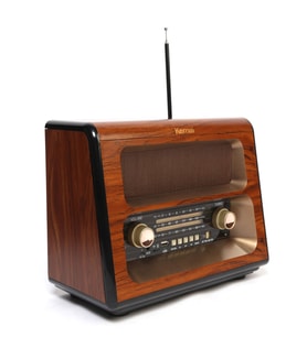 Kemai MD-1910BT Şarjlı Nostaljik Radyo Bluetooth Fm Radyo USB Sd Mp3 Retro (Altın)