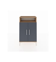 Arges Komodin 3 Raflı 2 Kapaklı 60x30x96 Çam-Antrasit