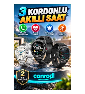 GT3 Max Akıllı Saat Siyah Arama Cevaplama Titreşimli Bildirim ve Nabız Takibi