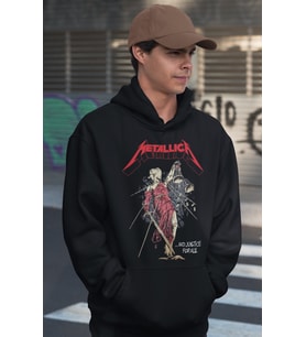 Metallica Rock Metal Baskılı Unisex Oversize Müzik Grubu Hoodie