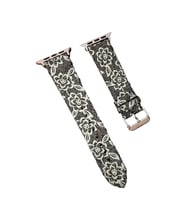 Newface Apple Watch 42mm Creeper Desenli Kordon - Siyah