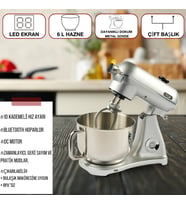 Easy Chef M122 Plus 1000w Stand Mikser Gümüş