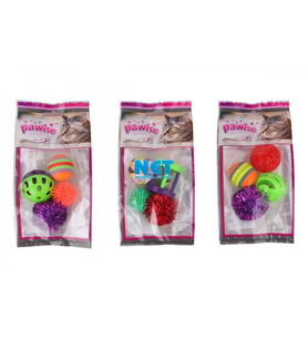 Pawise 28205 Karışık Şekilli 4'lü Kedi Oyuncağı