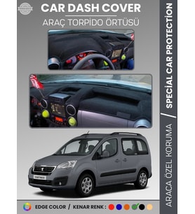 Peugeot PARTNER (2015-2020) Torpido Örtüsü Panel Koruma Torpido Koruma Tam Uyum Kaymaz Özel Kesim
