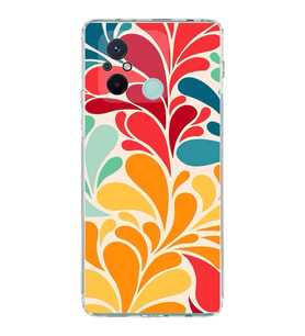 PrintiFy Xiaomi Redmi 12C ile Uyumlu 1mm Slim Fit Retro Colors 5 Baskılı Şeffaf  Kılıf