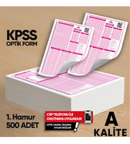 KPSS (GY-GK) Deneme Sınavları İçin 30 Adet Optik Form