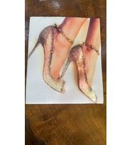 3 BOYUTLU ZİRKON TAŞLI AYAKKABILI ARMA DİKİŞ APLİKE 23X19 CM