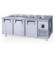 Iceinox Servis Buzdolabı 515 Lt 3 Kapılı (Gri)