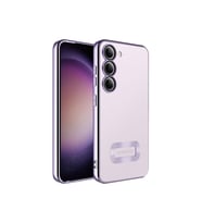 Samsung Galaxy S23 Uyumlu Kılıf Kamera Korumalı Logo Gösteren Zore Omega Kapak (Lila)