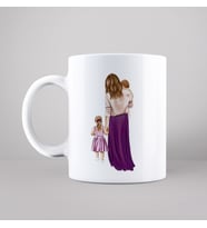 Anne & Çocukları Tasarımlı Kupa