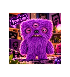 Fuggler Fart Face Series 1 Komik Çirkin Alien Mor 22 Cm Sesli Hareket Sensörlü Peluş