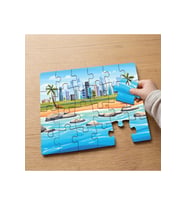 Şehir Manzarası - Göl Tasarımlı 24 Parça Ahşap Çocuk Puzzle MPK0867