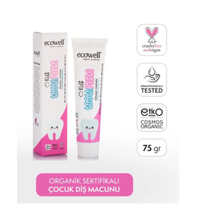 Ecowell Organik Çocuk Diş Macunu 75 gr - Standart