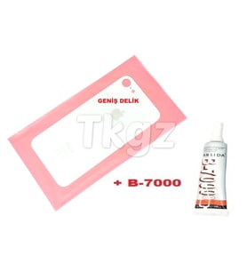 Tkgz İPhone 8 Arka Pil Batarya Kapağı (CAM+B-7000) BEYAZ