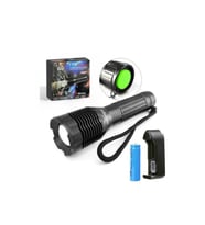 5000 Lümen 9800 mah şarj edilebilir pilli ful metal tasarım el feneri