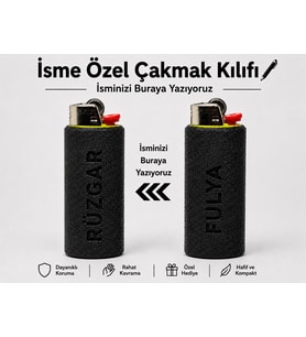 Kişiye Özel İsim Yazılı Çakmak Kılıfı – 3D Baskı Tasarım Çakmak Koruyucu Kılıf