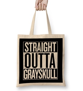 Straight Outta Grayskull He Man And The Masters Of The Universe White Bez Çanta Uzun Saplı