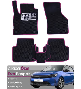 OPEL CORSA F BENZİNLİ (2019-2025) Uyumlu EVA Paspas Tam Set–Araca Özel,Kolay Montaj,Oto Paspas