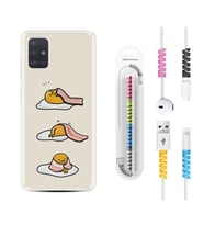 Samsung a71 A72 A73 A7 A9 2018 C7 C9 Kılıf Kablo Koruma Spiral Silikon Sweety Egg 1322