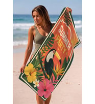 Valerine Life Plaj Havlusu 70x140cm Havuz Spa Sauna Spor Pamuklu Emici Toucan Summer Party