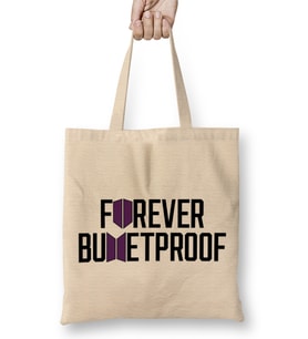 Bts Army Forever Bulletproof 01 Bez Çanta Uzun Saplı
