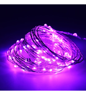 2 METRE MOR PİLLİ LED IŞIK MOR LED IŞIK MOR YILBAŞI AĞACI IŞIĞI MOR NOEL IŞIĞI PURPLE CHRİSTMAS LED