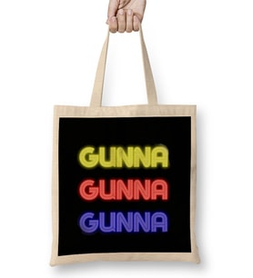 Gunna Logo Bez Çanta Uzun Saplı