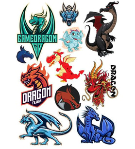 Ejderha Dragon Sticker Set-1 11 Parça Telefon, Tablet, Defter, Laptop Sticker