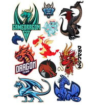 Ejderha Dragon Sticker Set-1 11 Parça Telefon, Tablet, Defter, Laptop Sticker