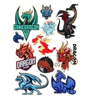 Ejderha Dragon Sticker Set-1 11 Parça Telefon, Tablet, Defter, Laptop Sticker