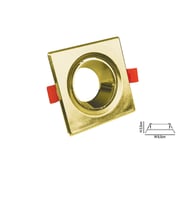 GU10 Dekoratif Kare Plastik Kasa Gold 2 Adet (Dore)