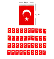Türk Bayrağı İpli Büyük Boy (19,5 X 11 cm ) - 1 Adet