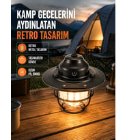 Dekoratif ve Fonksiyonel Taşınabilir Kamp Gece Lambası