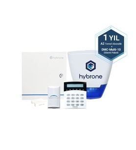 Hybrone HY-IA1008-A2DM10-1 Akıllı Network Hırsız Alarm Seti 1 Yıl Hybrone A2 Temel Paket  DMC 10