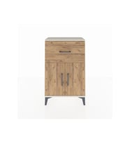Arges Komodin Tek Raflı Tek Çekmeceli 2 Kapaklı 60x30x96 Aytaşı-Çam