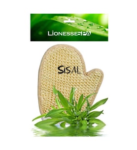 Lionesse Spa Masaj Etkili Doğal Banyo Eldiven Lifi (R-433) (Bej)