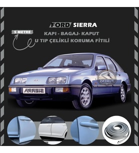 Ford Sierra Oto Araç Kapı Koruma Fitili 5metre Parlak Gri Renk