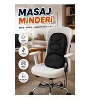 Isıtmalı Titreşimli Masaj Minderi 9 Modlu Ev ve Araç Koltuk Masaj Pedi