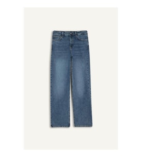 Defacto Comfort Straight Normal Bel Bilek Boy Mavi Kadın Jean Pantolon F9726AX/NM28