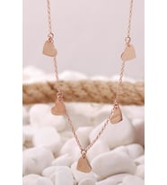 Kalpli Rose Gümüş Kolye 7463