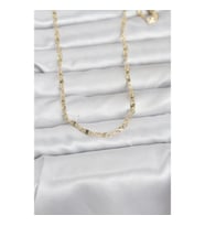 Mey İthalat® CM 14K Gold Renk Lazerli Gemici Zincir Model 60 cm Kadın Kolye